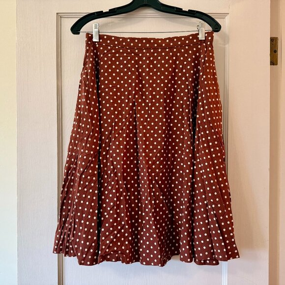 Ines de la Fressange | Polka Dot Flare Skirt - Picture 1 of 7